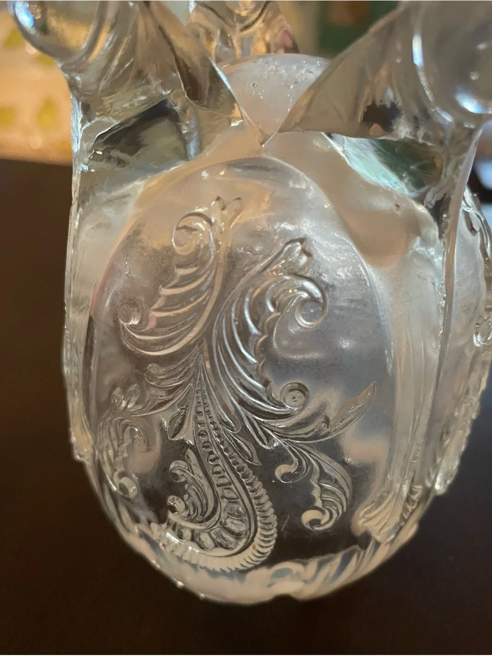 White Opalescent Glass Rose Vase - Northwood